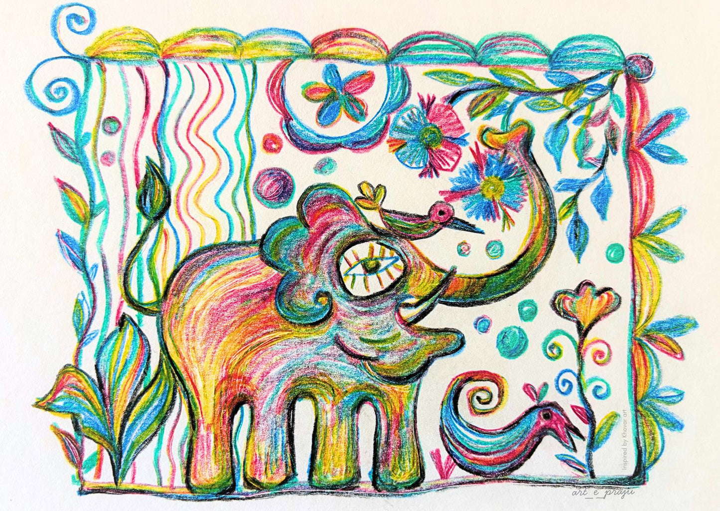 Prajakta Anerao — Correspondances #1 — original postcard artwork
