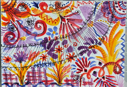 Priya Saibel — Correspondances #1 — original postcard artwork