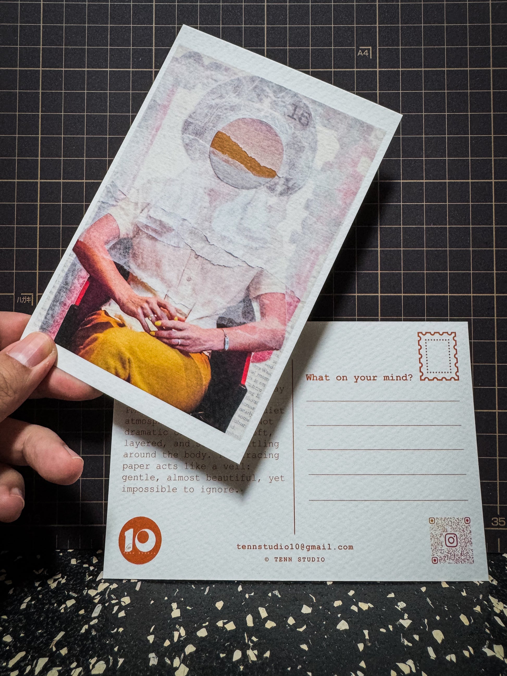 Puriwat Sriprasart — Correspondances #1 — original postcard artwork