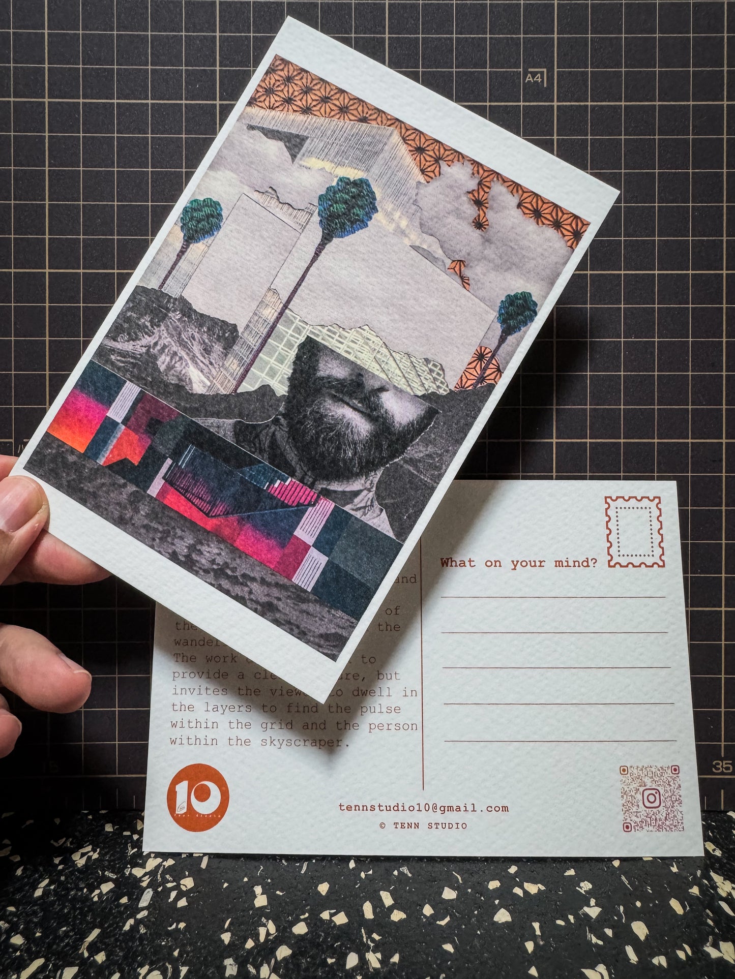 Puriwat Sriprasart — Correspondances #2 — original postcard artwork