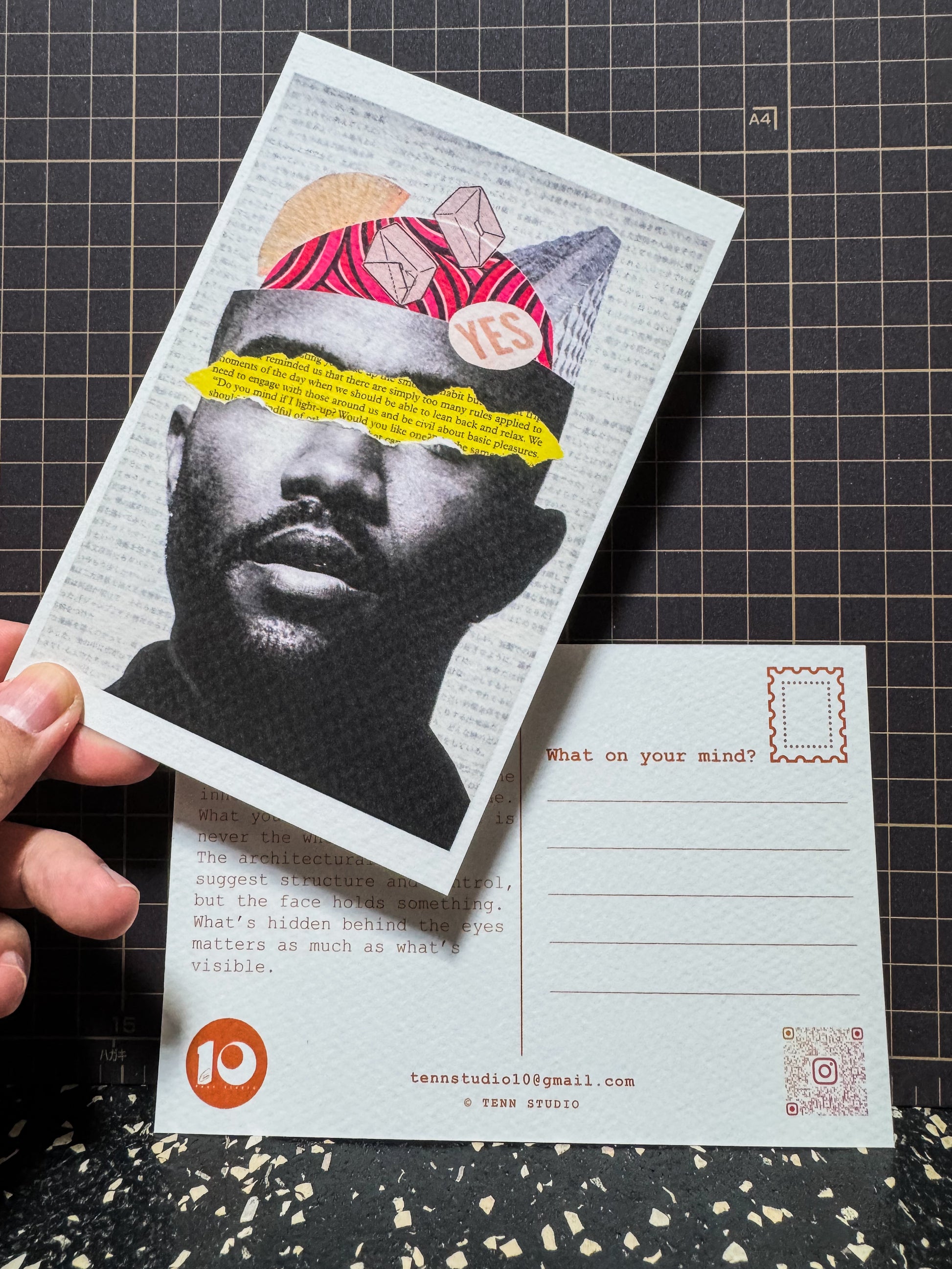 Puriwat Sriprasart — Correspondances #3 — original postcard artwork