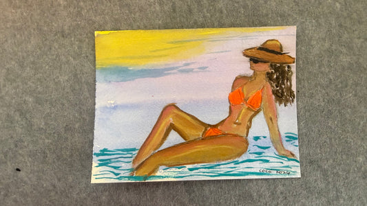 ROSA HENRIQUEZ — Correspondances #3 — original postcard artwork