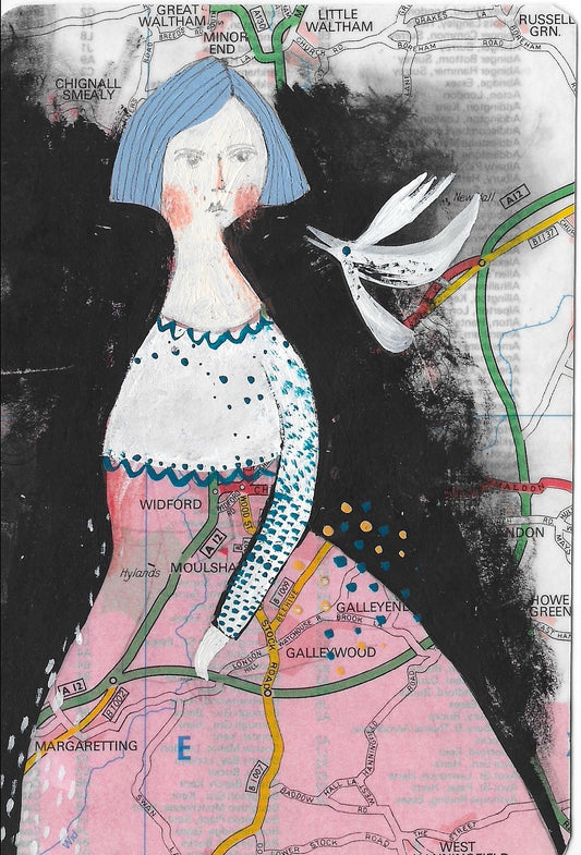 Rebecca Dennison — Correspondances #1 — original postcard artwork