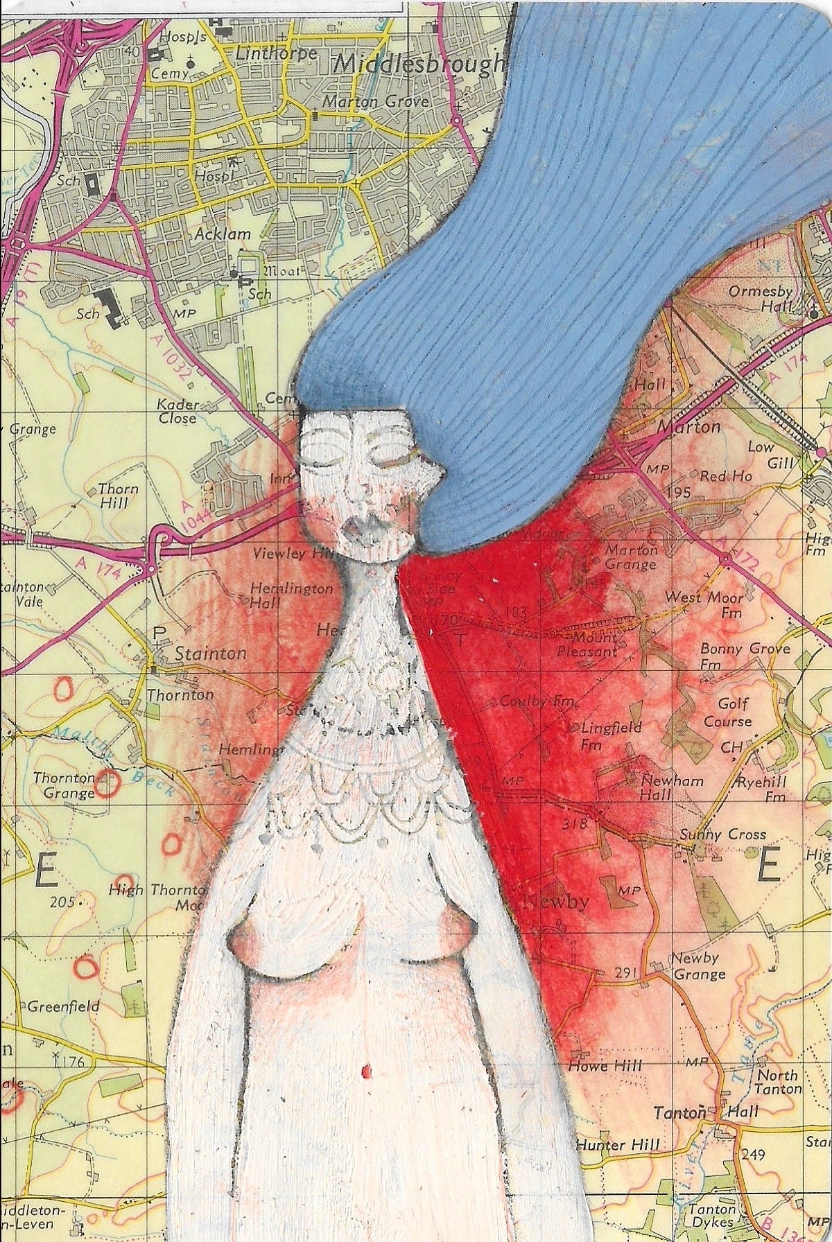 Rebecca Dennison — Correspondances #2 — original postcard artwork
