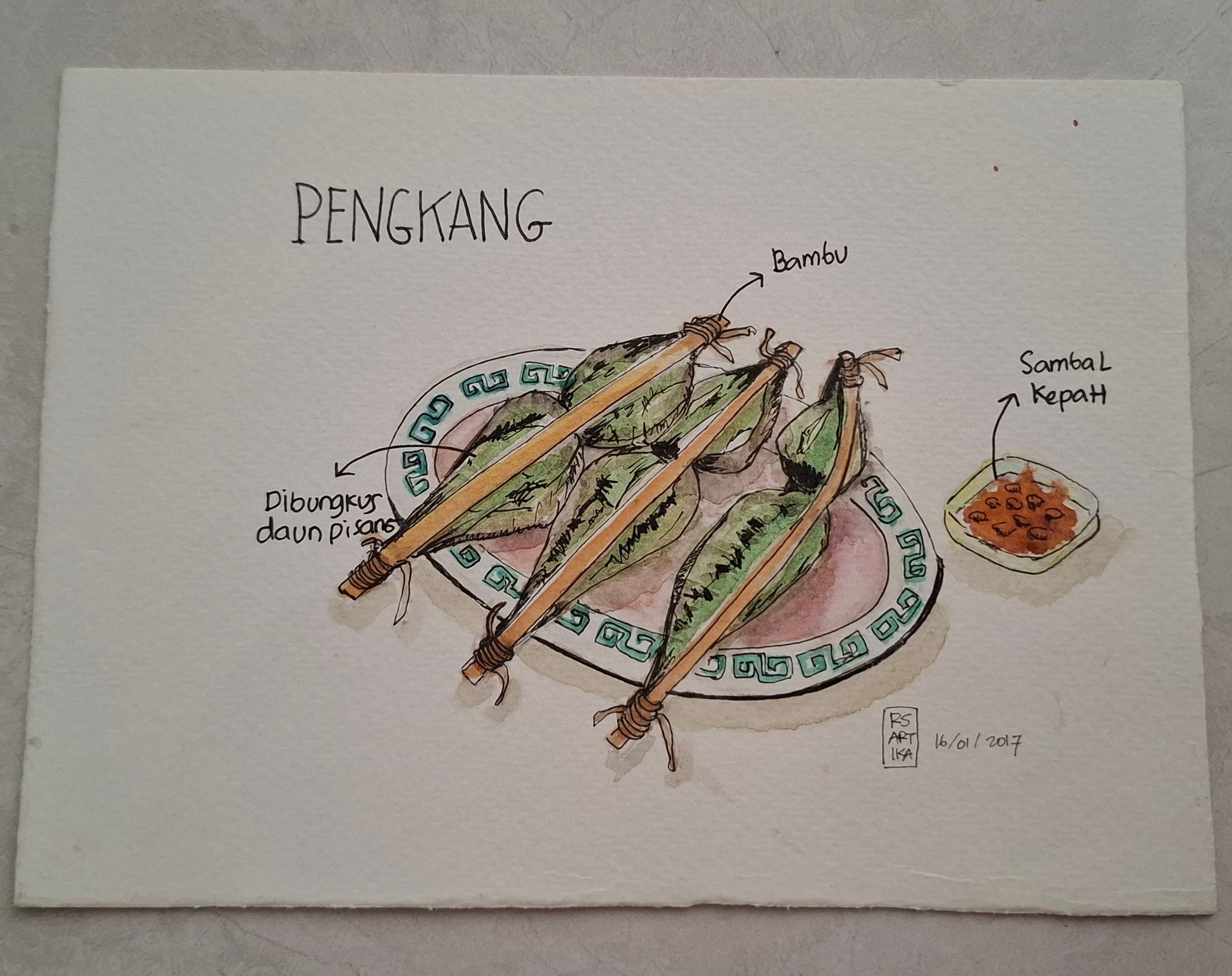 Rini Sartika — Correspondances #2 — original postcard artwork