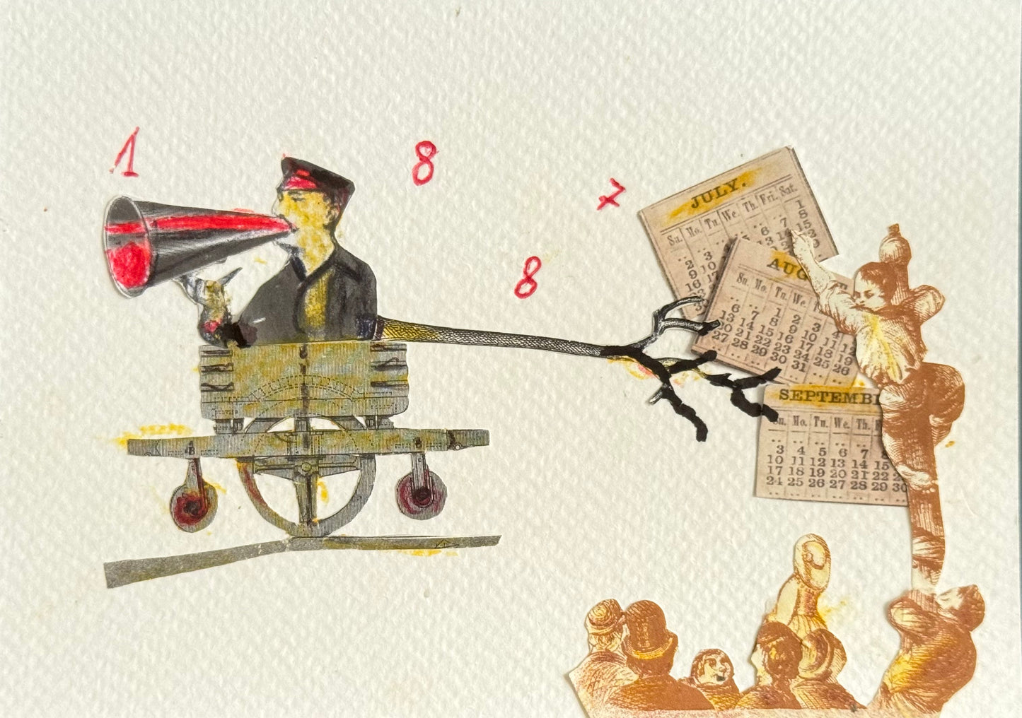 Roberta Guarna — Correspondances #3 — original postcard artwork