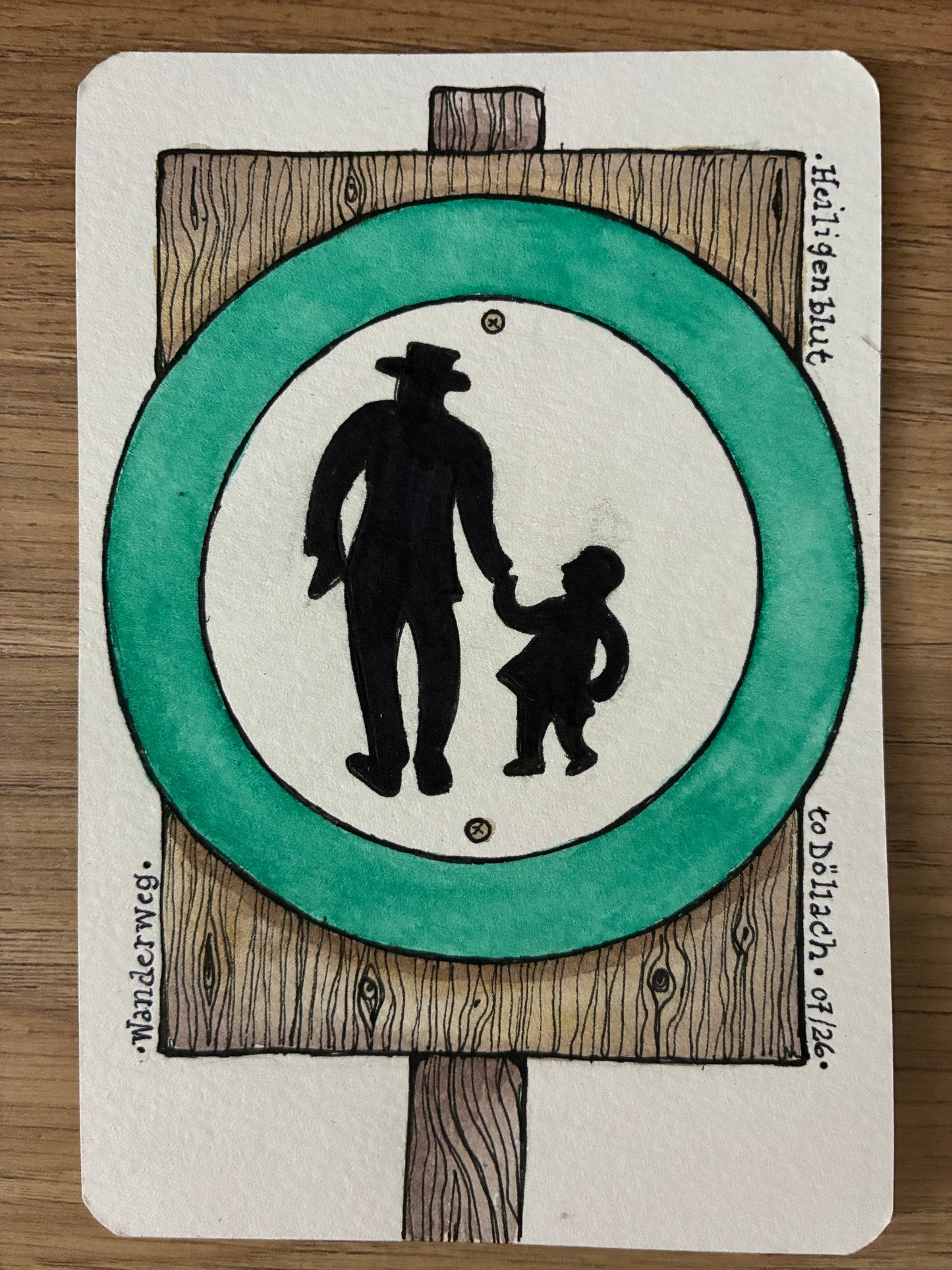 Sally Heinrich — Correspondances #3 — original postcard artwork