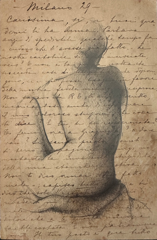 Sara Andrea Antonaci — Correspondances #1 — original postcard artwork