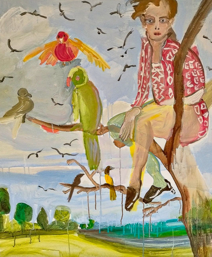 Femme aux oiseaux