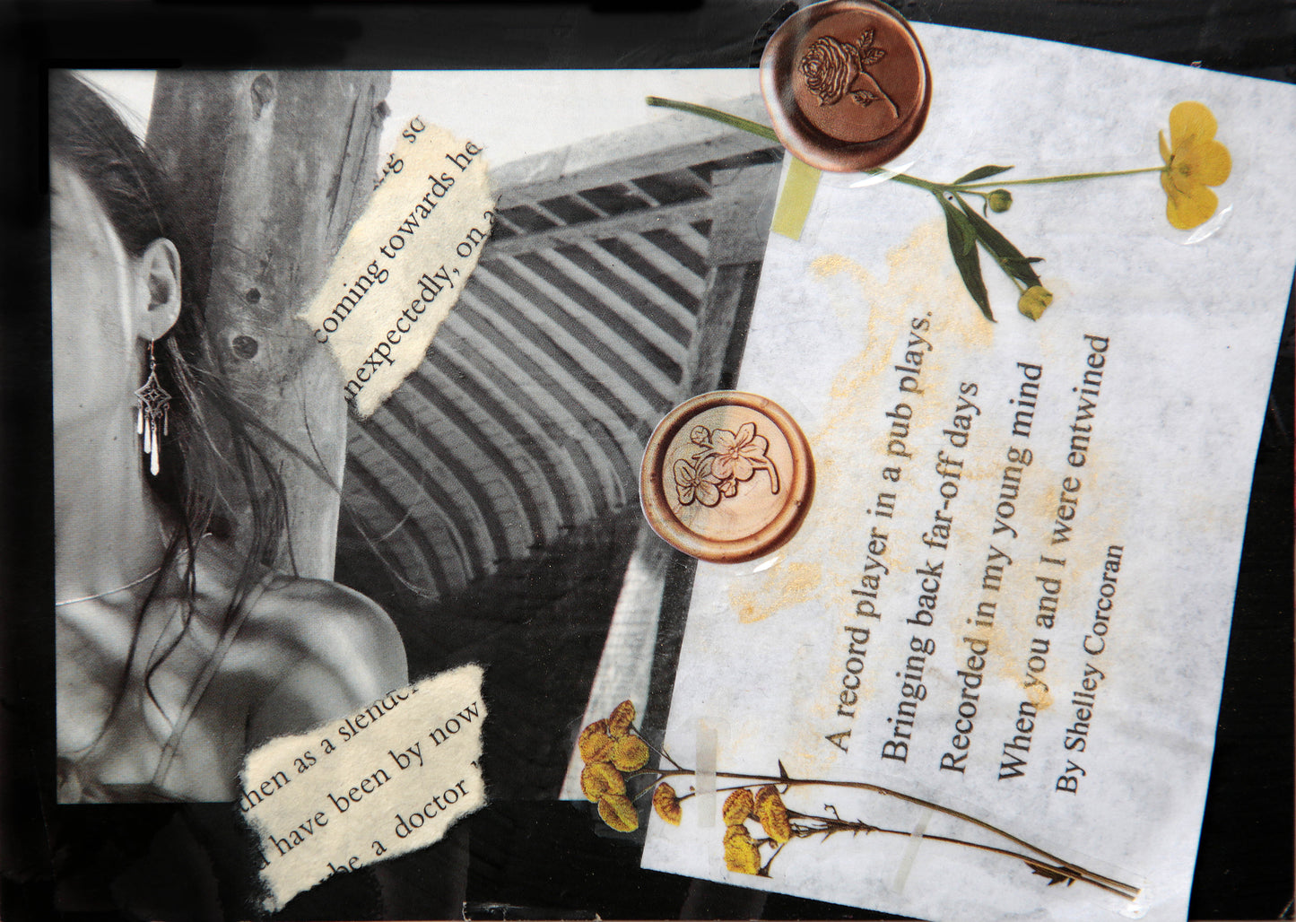 Shelley Corcoran — Correspondances #1 — original postcard artwork