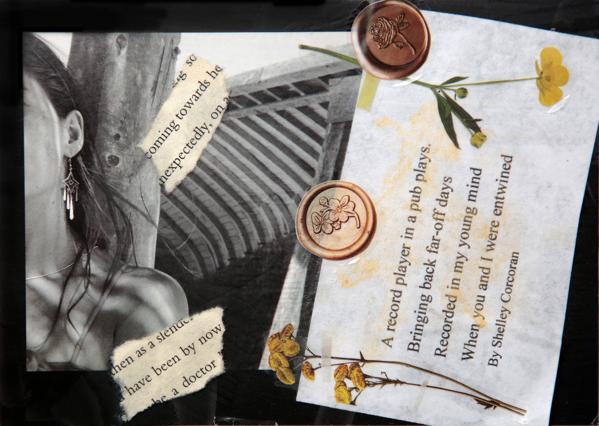 Shelley Corcoran — Correspondances #1 — original postcard artwork