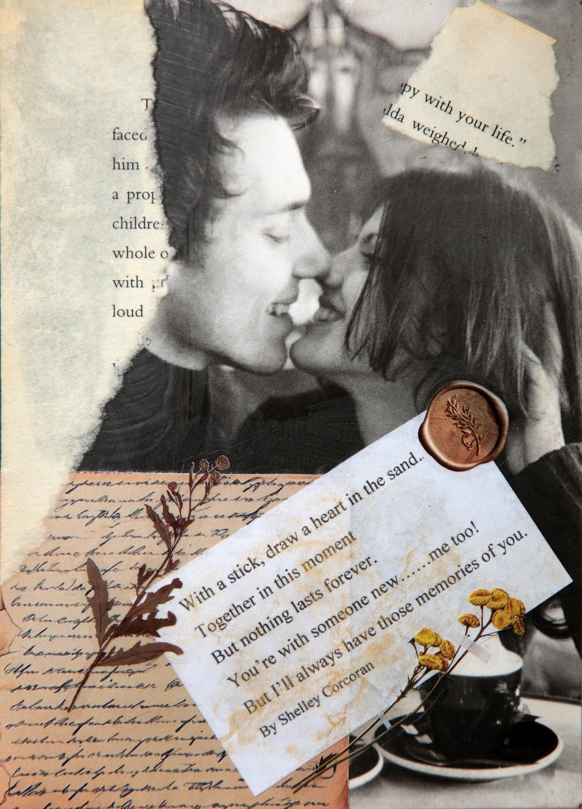 Shelley Corcoran — Correspondances #2 — original postcard artwork