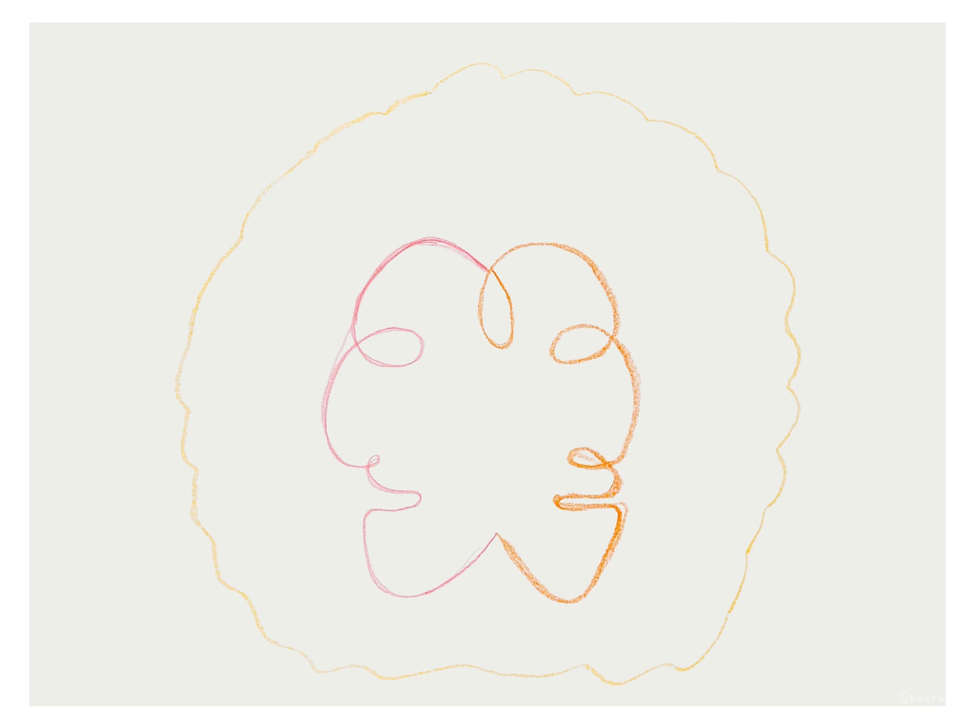 SouSou — Correspondances #3 — original postcard artwork