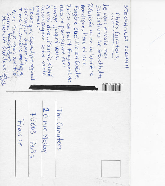 Susanna Hagström — Correspondances #2 — original postcard artwork