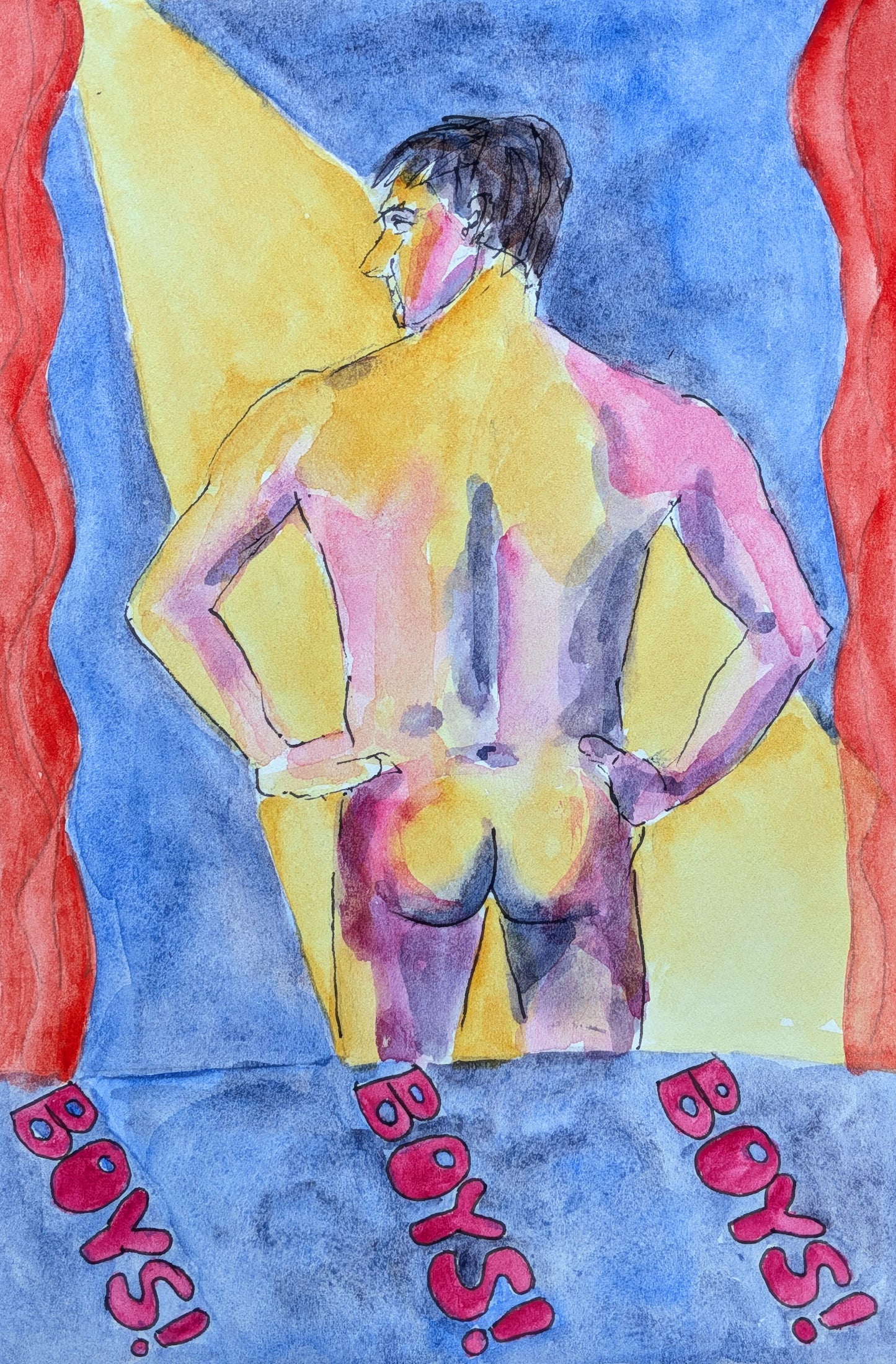The Female Gaze Art — Correspondances #2 — original postcard artwork