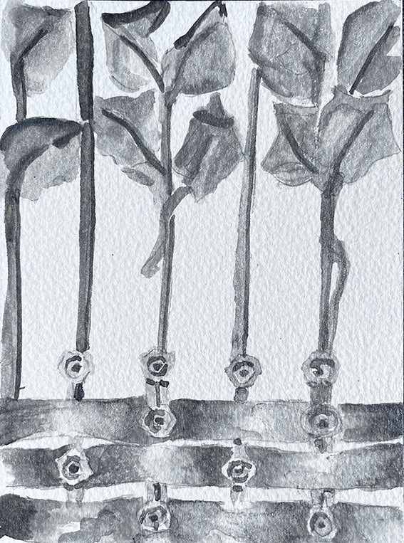 VANESSA LOYA — Correspondances #1 — original postcard artwork