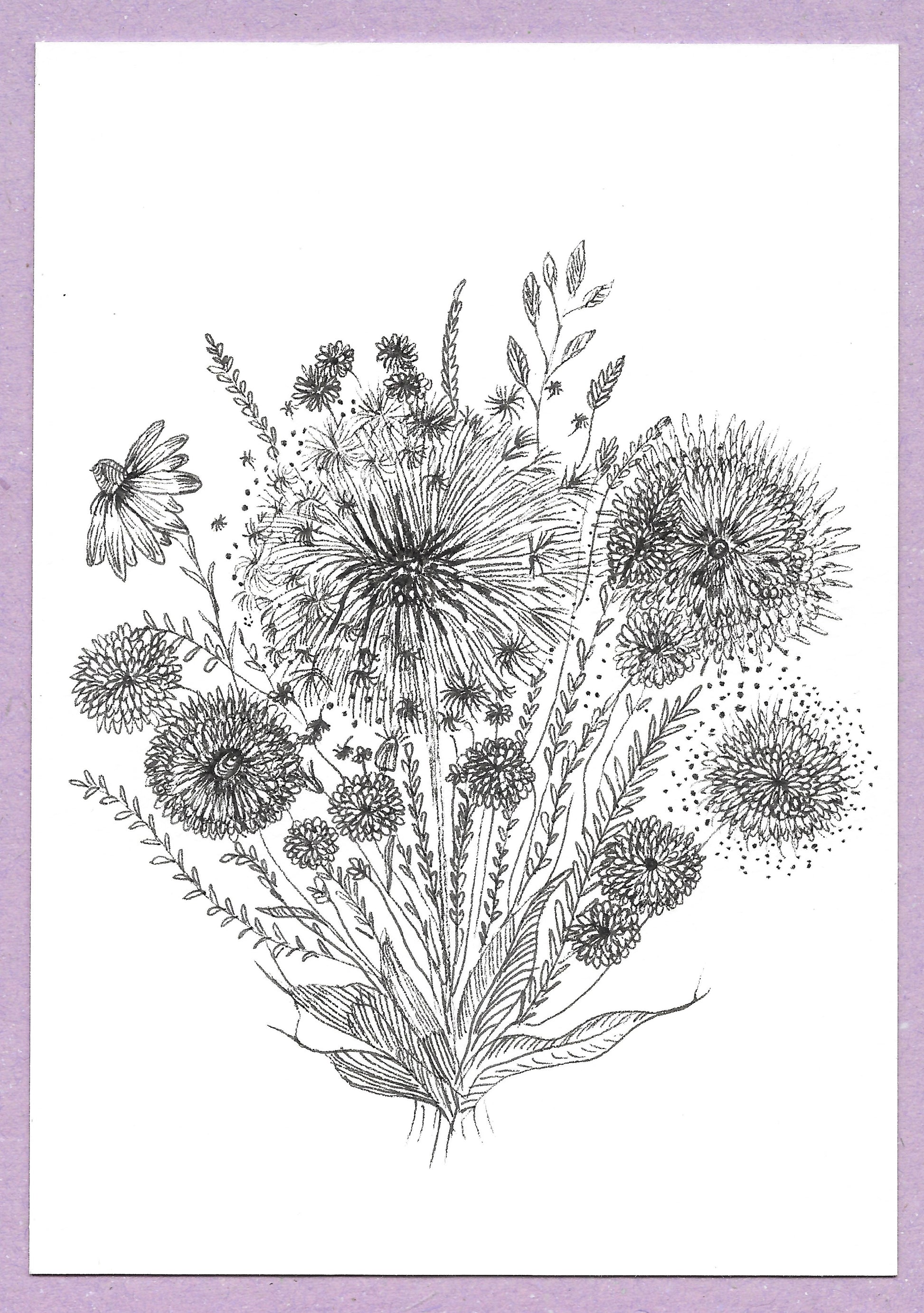 Vanessa Drew-Fugler — Correspondances #1 — original postcard artwork