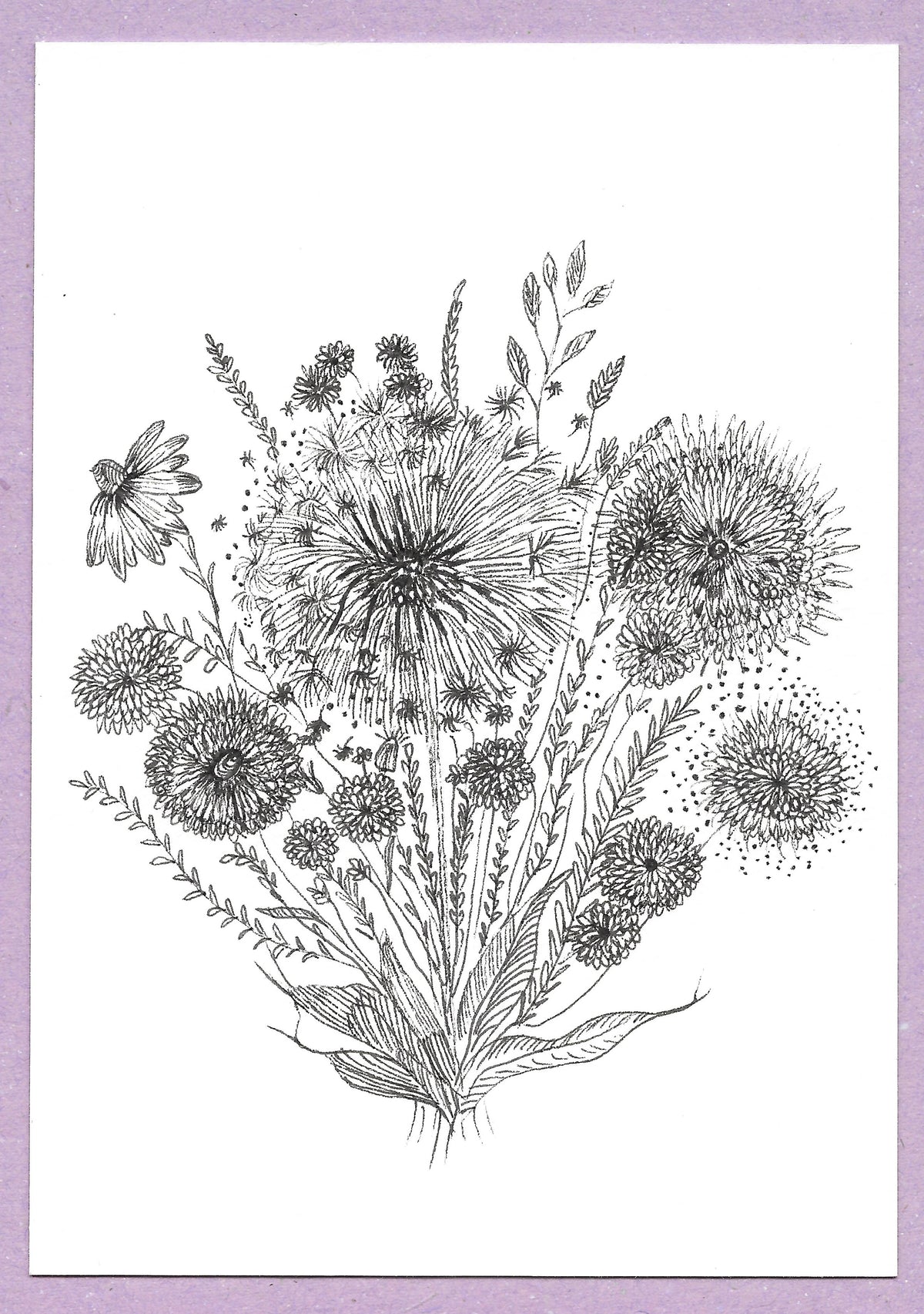 Vanessa Drew-Fugler — Correspondances #1 — original postcard artwork