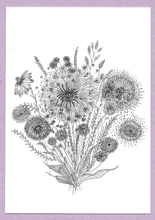 Vanessa Drew-Fugler — Correspondances #1 — original postcard artwork