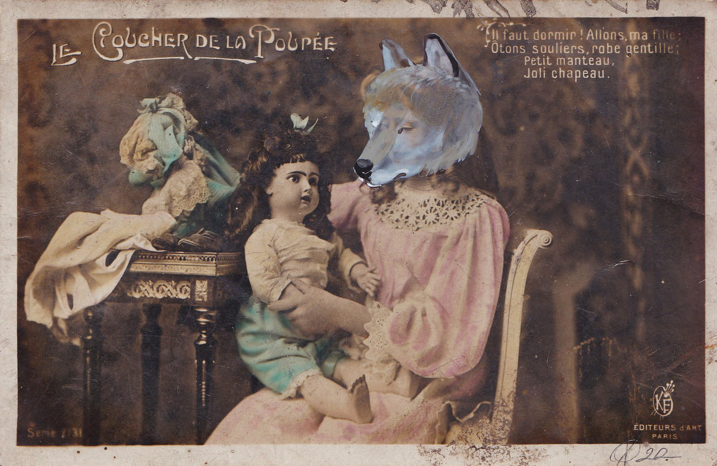 Xenia Ostrovskaya — Correspondances #1 — original postcard artwork
