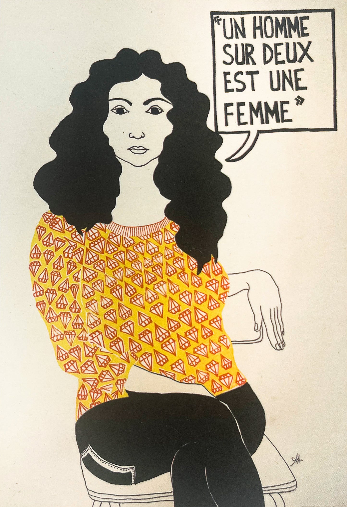 armelle TROUXE — Correspondances #3 — original postcard artwork