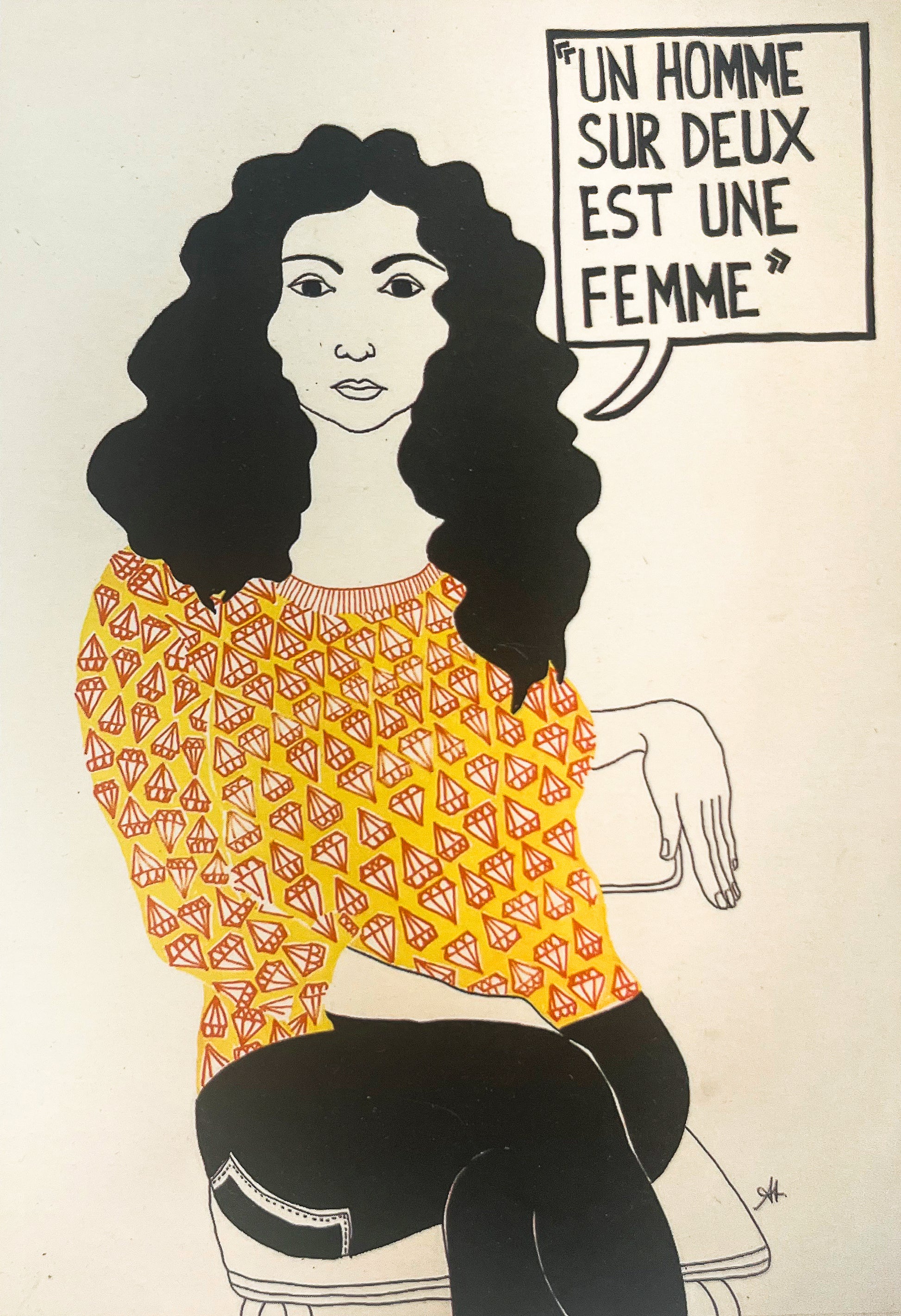 armelle TROUXE — Correspondances #3 — original postcard artwork