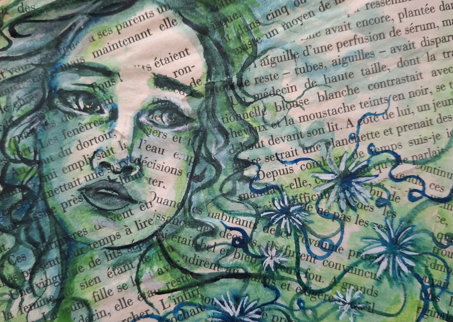 lynda reinsch — Correspondances #3 — original postcard artwork