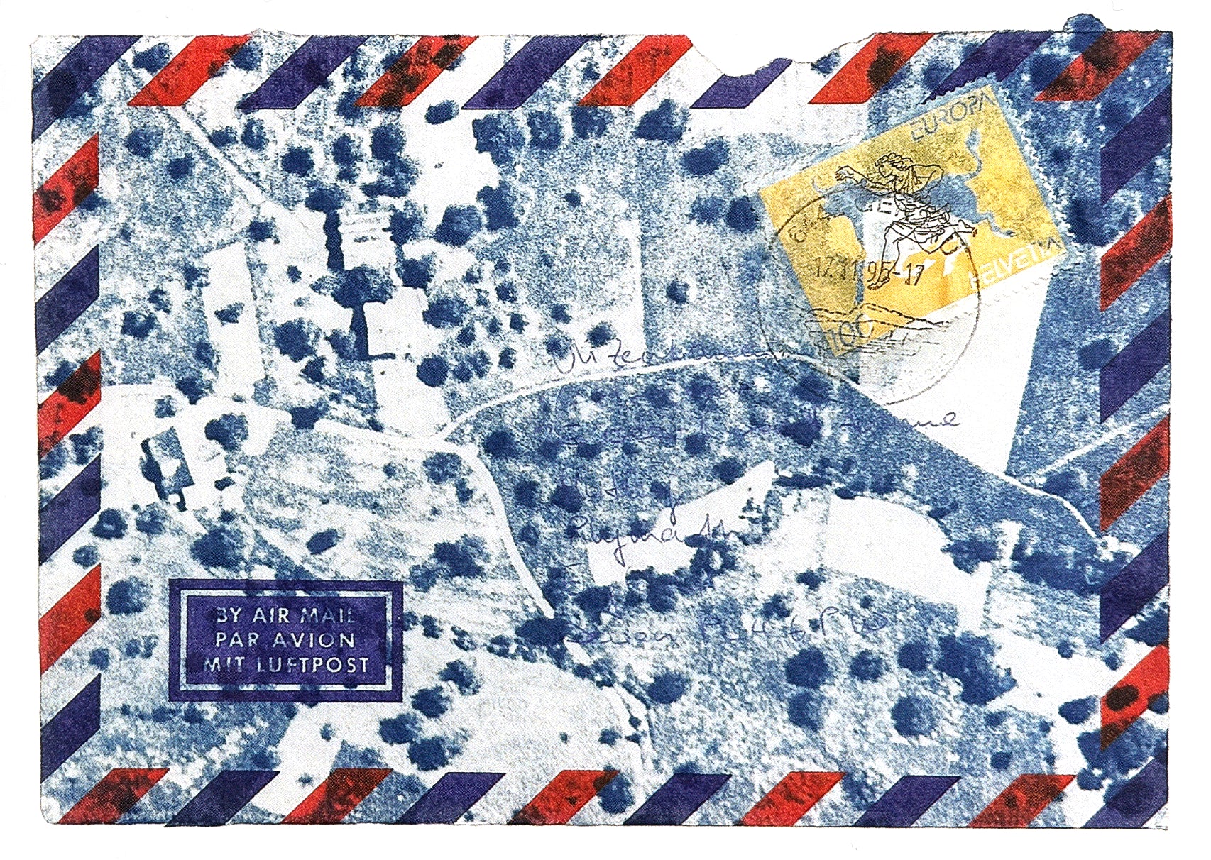 oliver zenklusen — Correspondances #2 — original postcard artwork