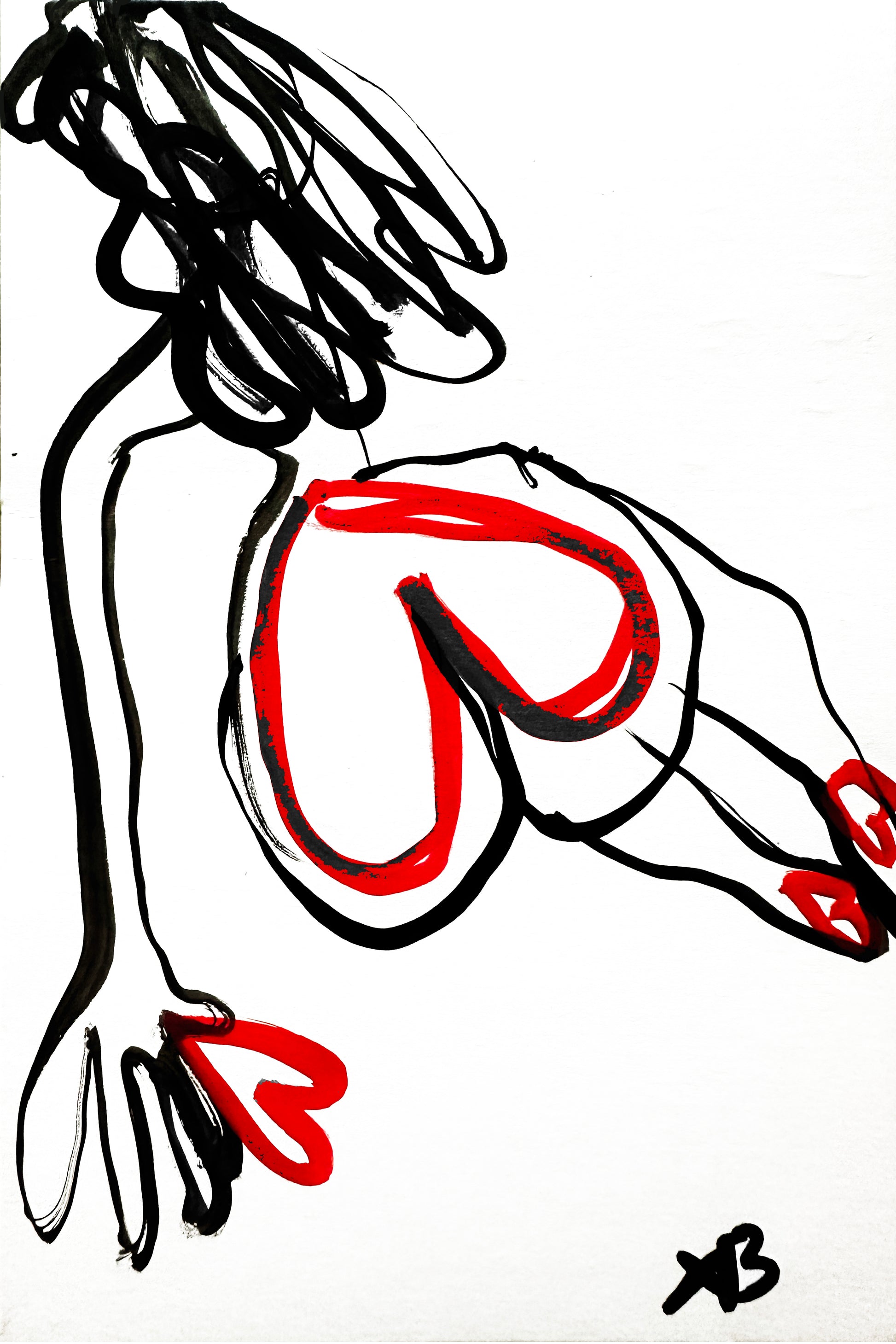 x ilona blue Gabrielle Revere — Correspondances #1 — original postcard artwork