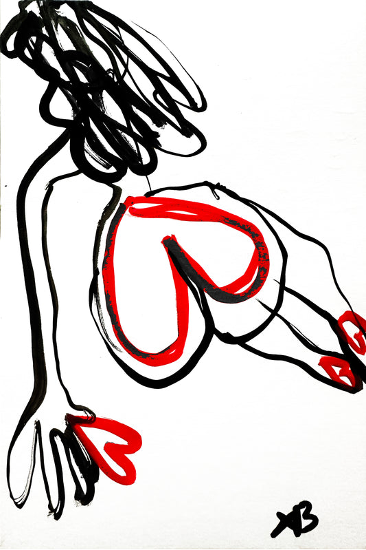 x ilona blue Gabrielle Revere — Correspondances #1 — original postcard artwork