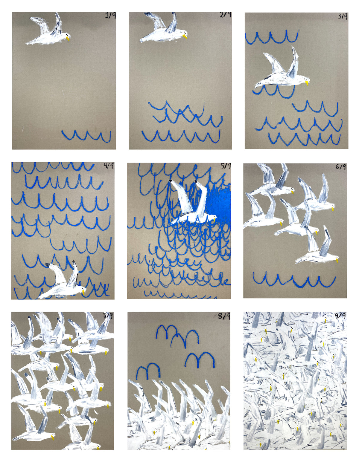 Seagulls and the Sea 3/9